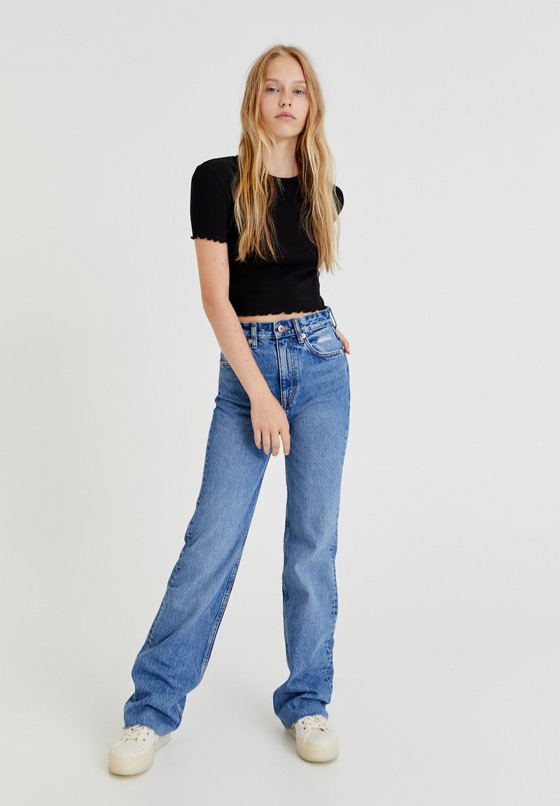 Damen T-Shirts | PULL&BEAR T-Shirt basic black/schwarz - NM23319 Damen T-Shirts | PULL&BEAR T-Shirt basic black/schwarz - NM23319