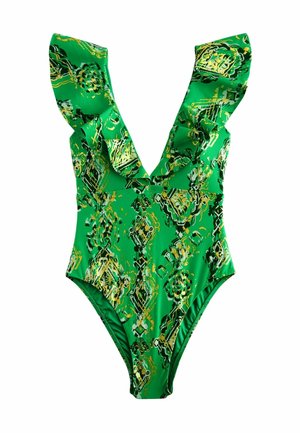 TUMMY SHAPING CONTROL - Badpak - green aztec foil