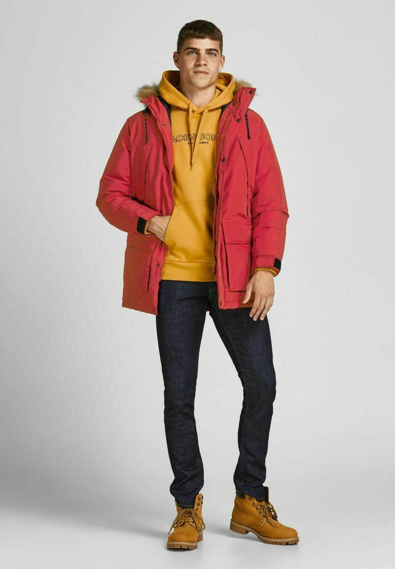 Jack \u0026 Jones JJSUPER - Parka - red dahlia/rojo - Zalando.es