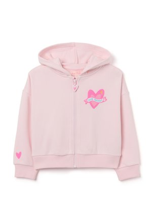 REGULAR FIT WITH ZIP - Sweat à capuche - light pink