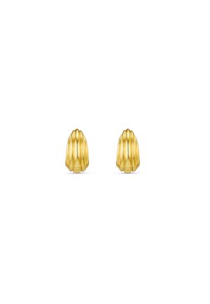 TEXTURED RIDGED HUGGIE HOOP - Kõrvarõngad - gold-coloured