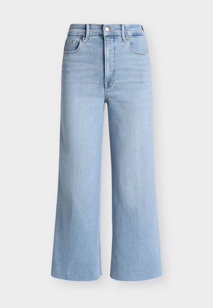 Good American, WAIST CROPPED PALAZZO LIGHT COMPRESSION JEANS - Jean flare - indigo