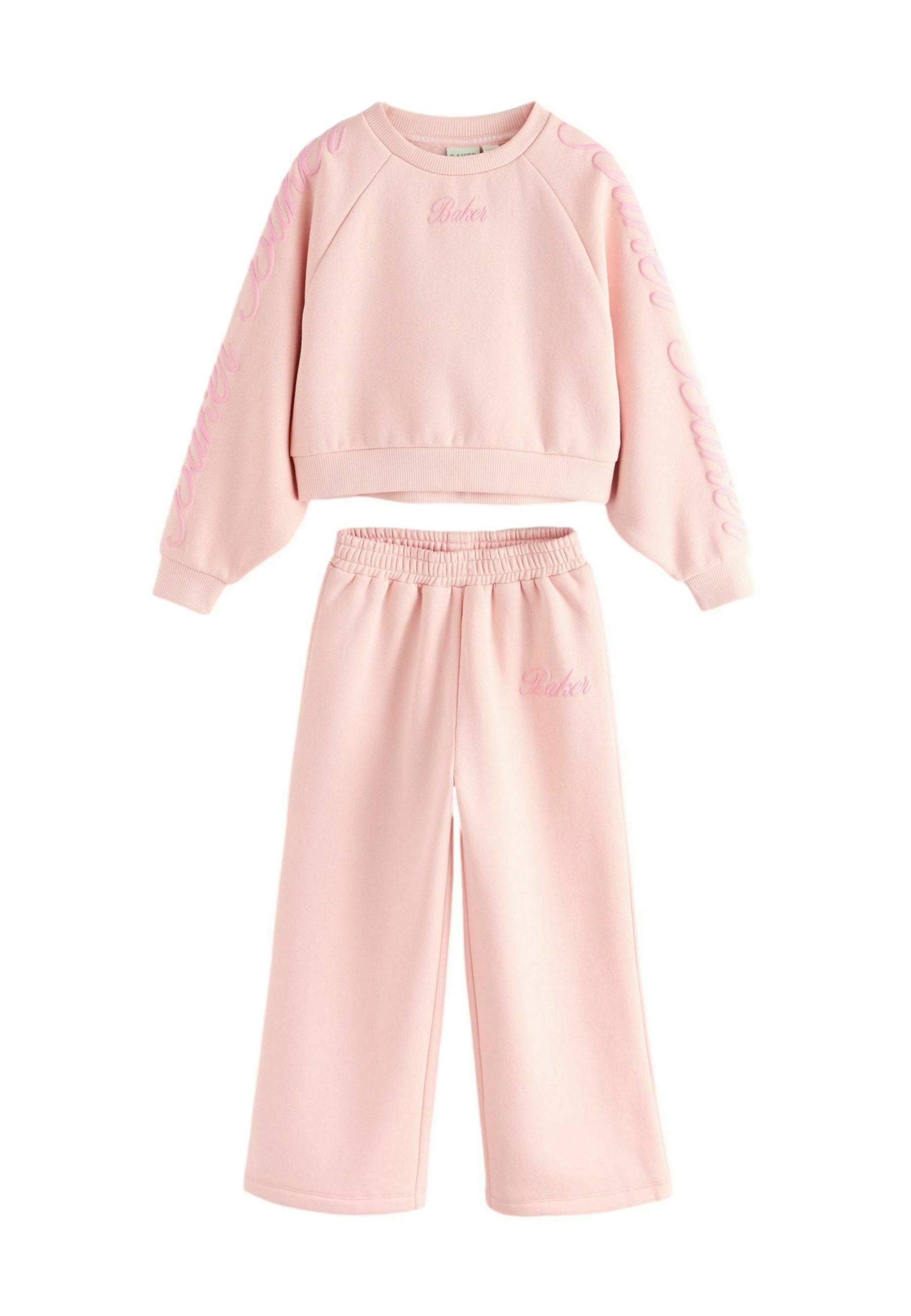 Ensemble Sweat + Pantalon Large NEXT - Pour Fille 13 Ans, Rose Avec Slogan, Confortable Et Tendance - 11