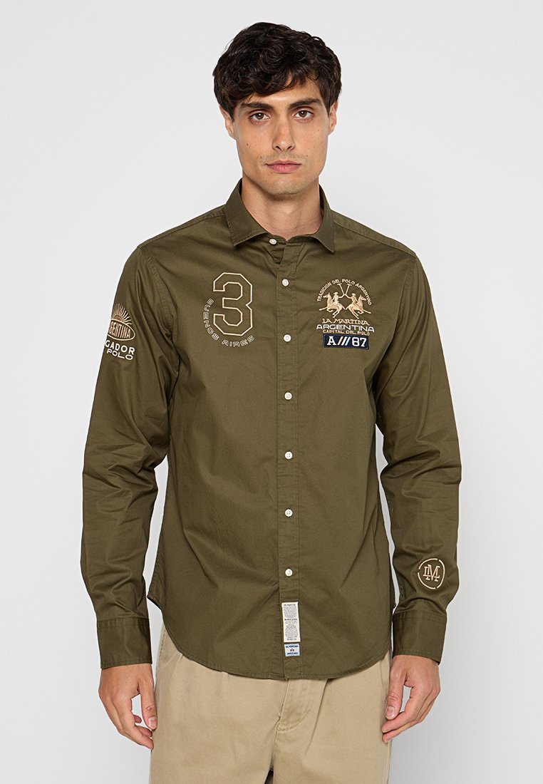 LA MARTINA Overhemd olijfgroen