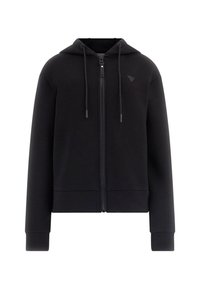 Guess DREIECKLOGO - Felpa con zip - schwarz