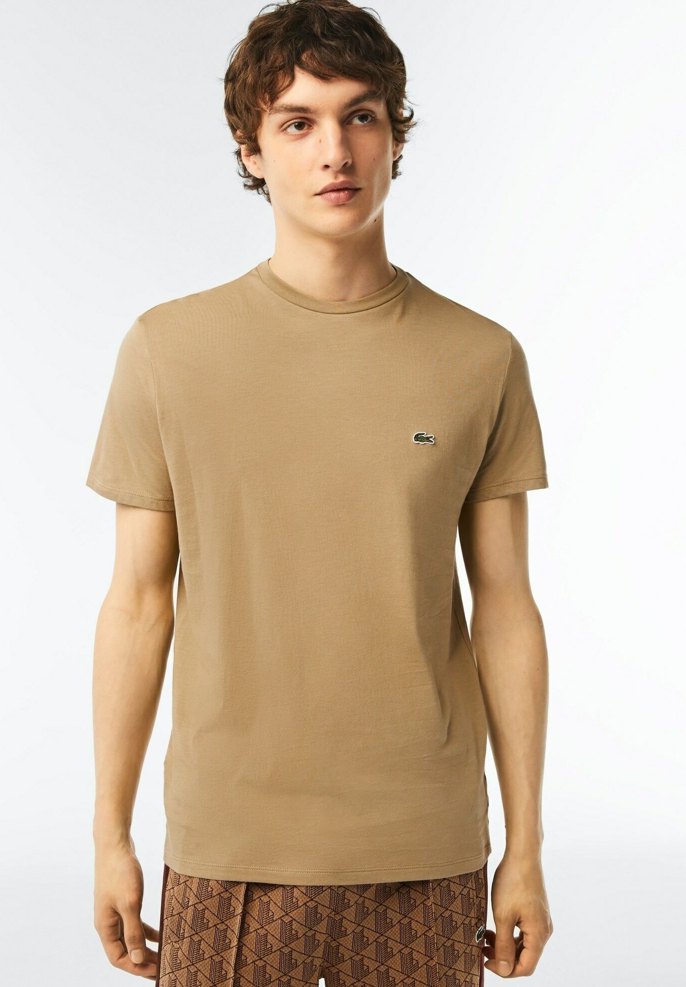 Lacoste Apparel Lacoste Beige T Shirt Tee Shirts Magliette Lacoste - Main Image