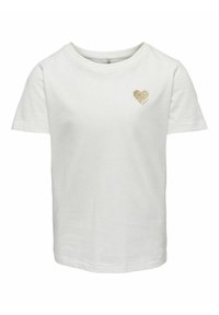 ONLY GIRLS KOGKITA LOGO - Jednoduché tričko - cloud dancer