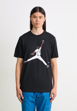 Jordan CREW - T-shirt con stampa - black/white