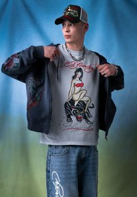 Ed Hardy HOLLY-PANTHER  - Print T-shirt - washed grey