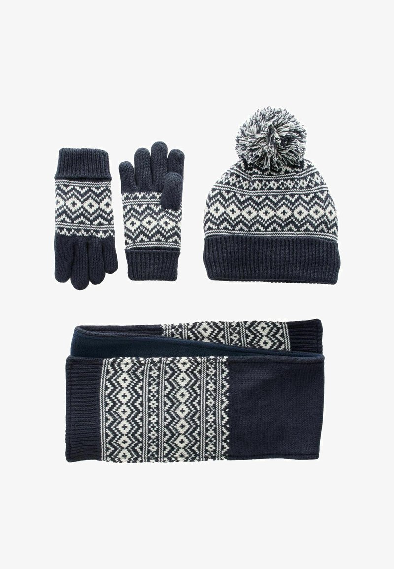 Next SET - Sjal / Tørklæder - navy blue fairisle pattern