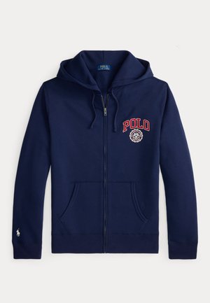 Polo Ralph Lauren, LOGO FLEECE FULL-ZIP HOODIE - Lukuga pusa - newport navy