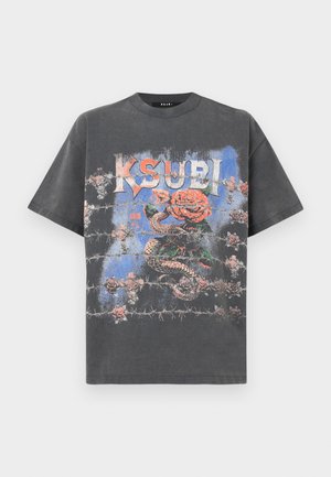 DEATH SNAKE EKCESS TEE - T-shirt print - charcoal