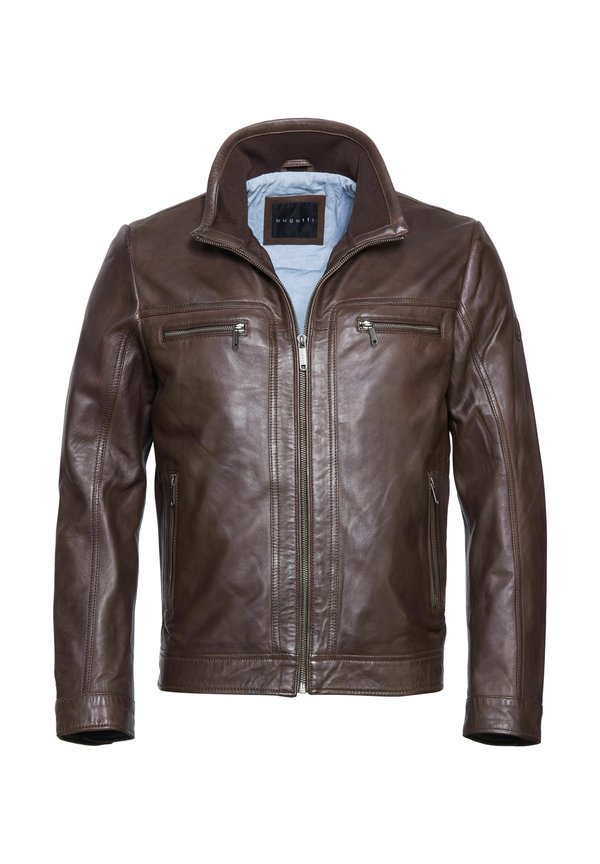 BUMATTI - Lederjacke - dunkelbraun