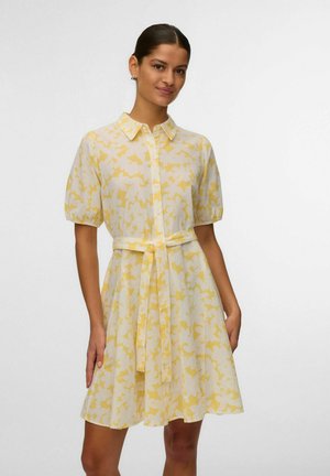 Vero Moda VERO MODA HEMDBLUSENKLEID VMDICTHE KURZES KLEID - Srajčna obleka - golden haze