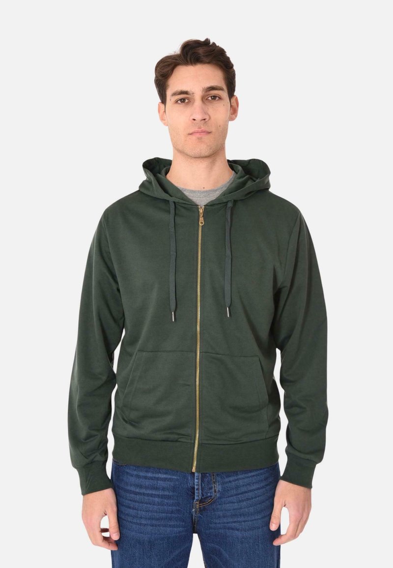 Ciabalù CON CAPPUCCIO - Felpa con zip - verde