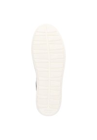 Canvas-Sneaker-Sohle aus weißem Gummi, mit einem strukturierten Muster aus horizontalen und vertikalen Rillen für Halt und Traktion.