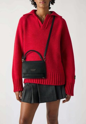 Guess, GUESS SAC BANDOULIÈRE BRAMINA SMALL SATCHE BLACK - Sac à main - black bla