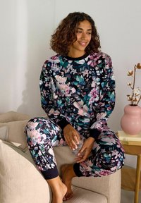Next SET LONG SLEEVE - REGULAR FIT - Pyžamová sada - brown floral