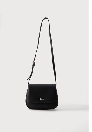 Lacoste, AUTHENTIC FLAP CROSSOVER BAG - Sac bandoulière - noir