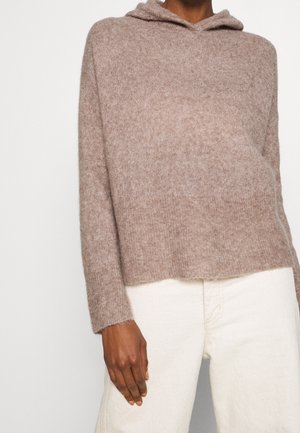 Felpa con cappuccio - beige