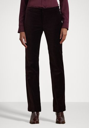 STRETCH VELVET STRAIGHT LEG PANT - Bukse - royal claret velvet