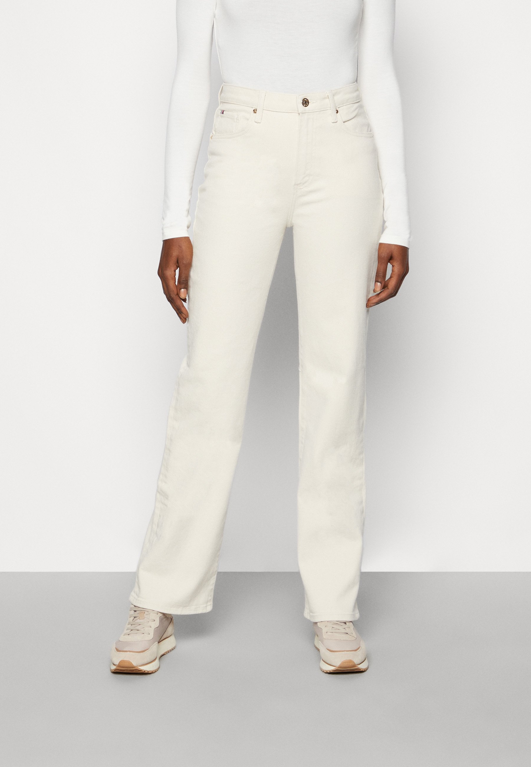 analoog Overzicht je bent Tommy Hilfiger STRAIGHT HIGH WAIST - Jeans straight leg - ecru/offwhite -  Zalando.no