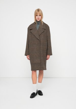 ONLMADISON LIFE CHECK COAT - Mantel - seal brown