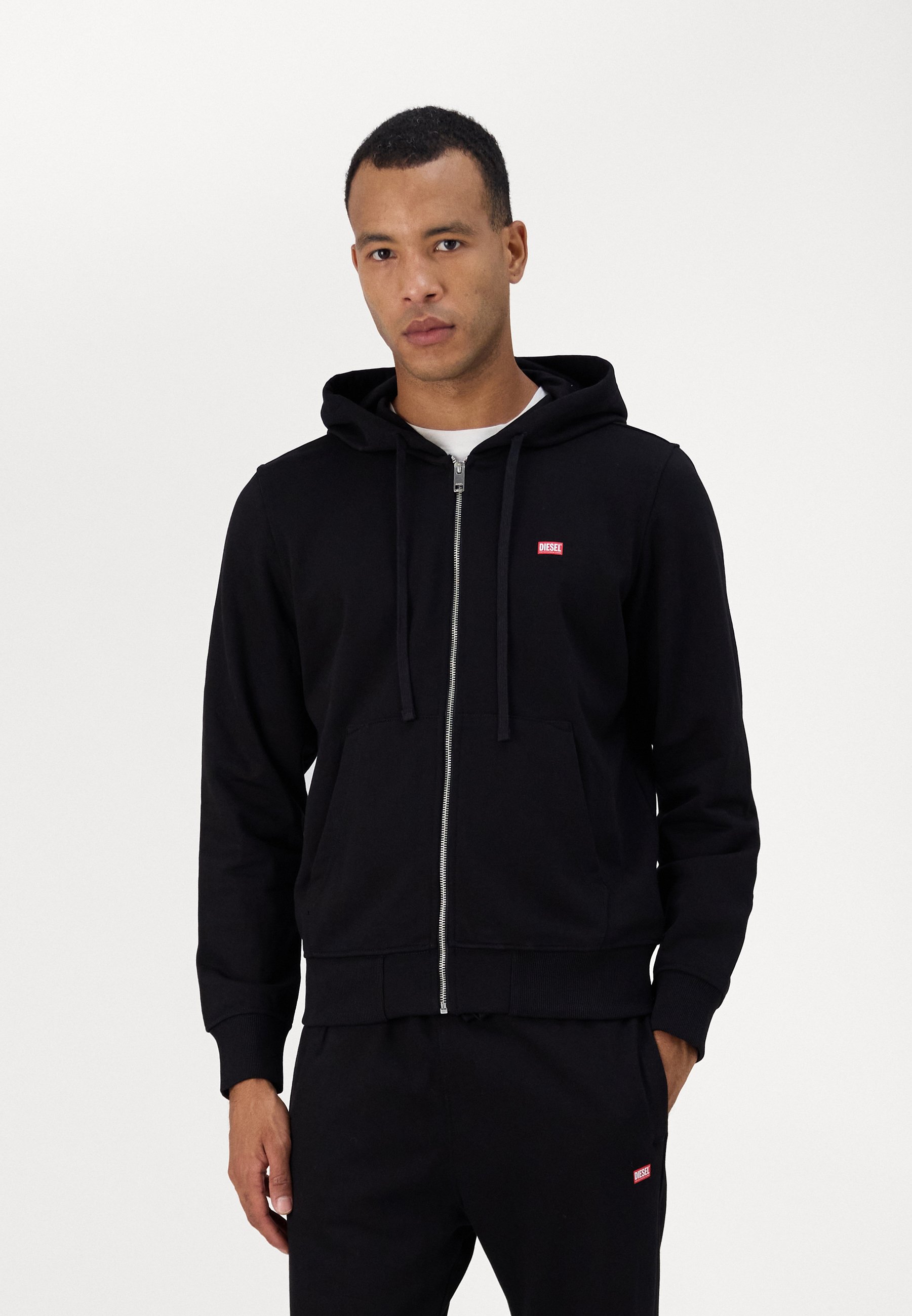 Diesel S-GINN HOOD ZIP UNISEX - Sweatjacke - black/schwarz 