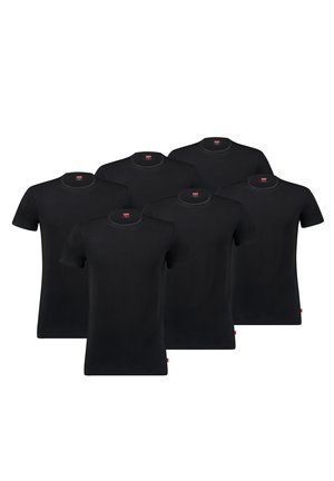 6-ER PACK RUND - Unterhemd/-shirt - black