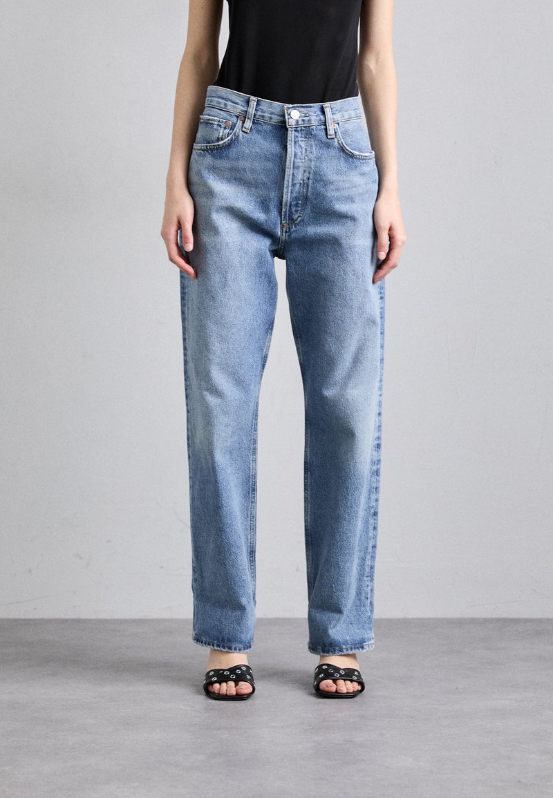 Agolde FRAN IN INVENTION - Ravne kavbojke - blue denim