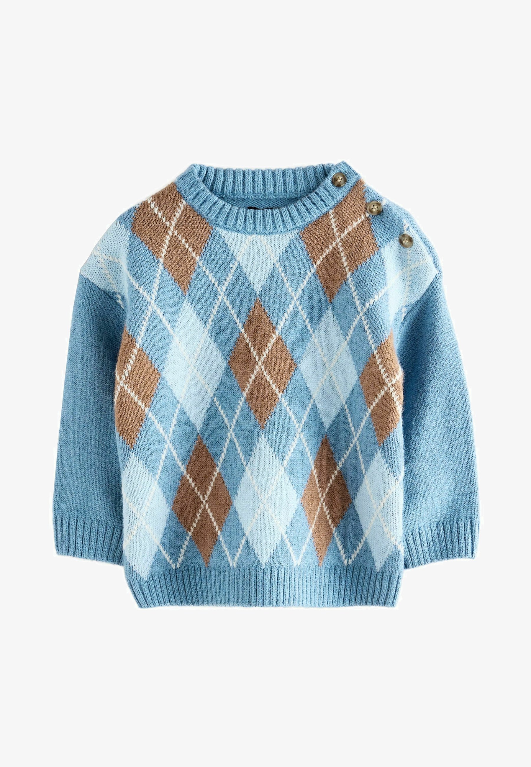 Next Trui blue argyle/blauw