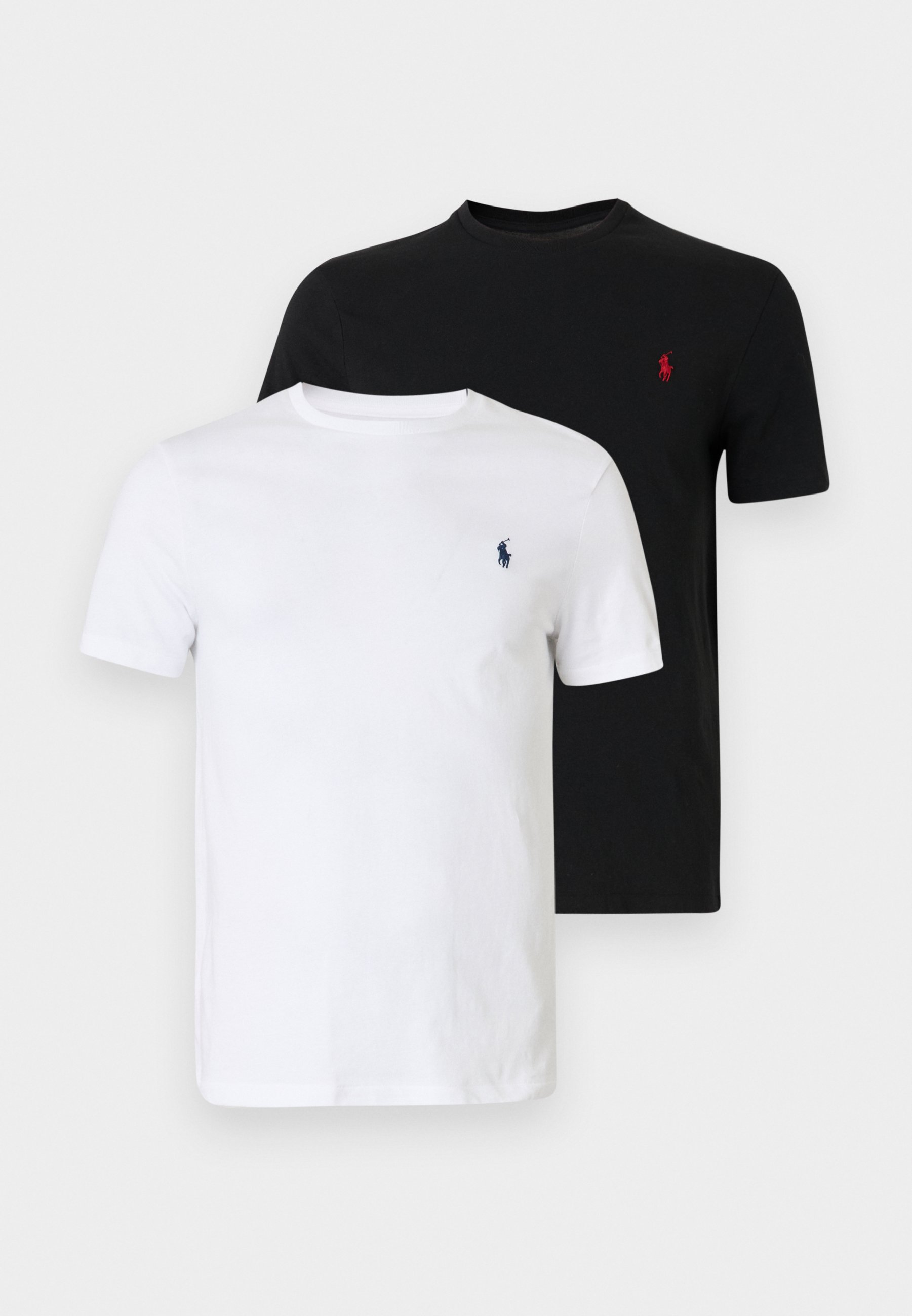 Polo Ralph Lauren スリムフィット Tシャツ 黒白2枚セット Polo Ralph Lauren 2 PACK - Basic T-shirt - black/white/white