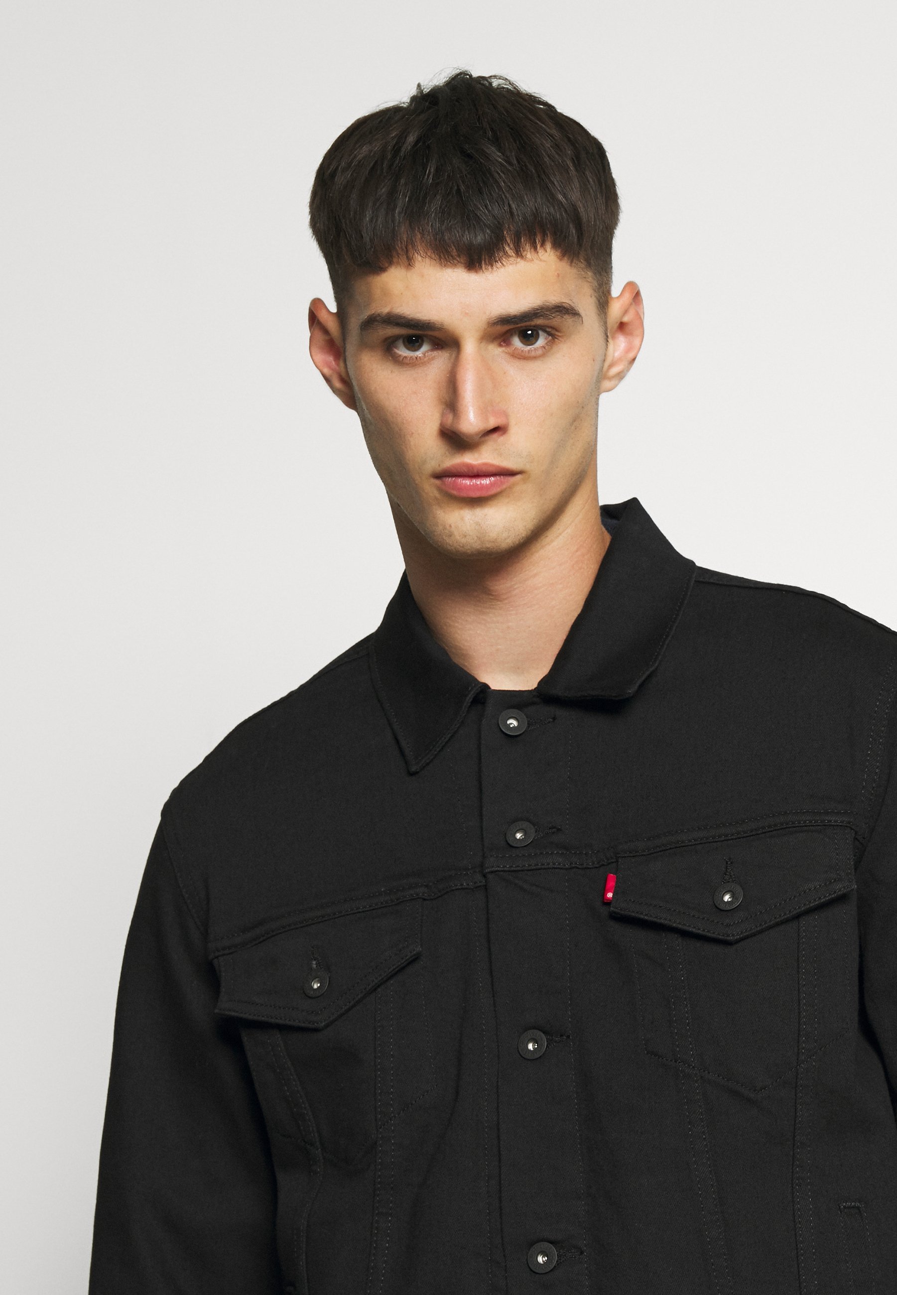 levi black denim jacket