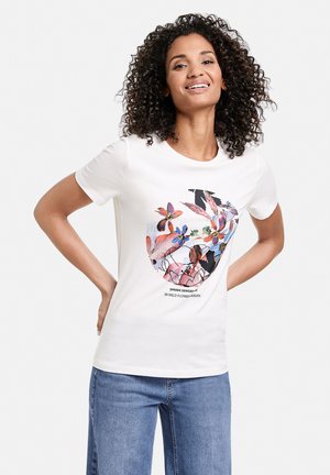 T-shirt imprimé - offwhite gemustert
