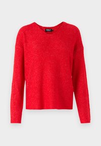 ONLCAMILLA V NECK - Džemper - true red