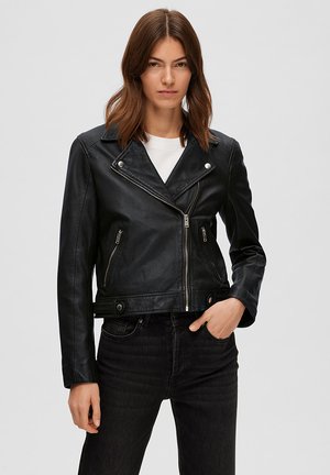 SLFKATIE NOOS B - Veste en cuir - black