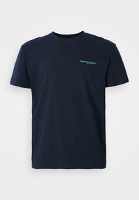 REG BLUR SCRIPT BACK TEE UNISEX - T-shirts med print - dark night navy