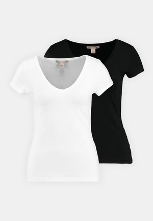 2 PACK - T-shirt basic - black/white