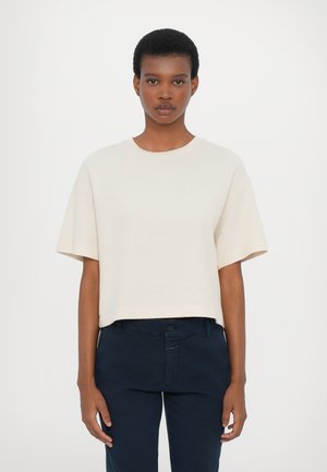 BACK SLIT - T-Shirt print - ecru