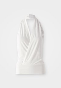 DRAPED HALTER  - Top - dusty white