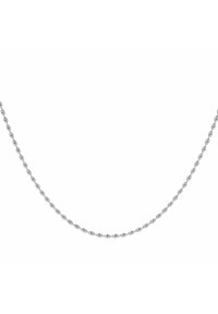 Srebrny naszyjnik łańcuszkowy o skręconym wzorze, z owalnymi ogniwami i gładką powierzchnią. Długość i szczegółowe wymiary nie zostały podane.