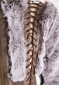 Jaded London ZIP UP JACKET - Imitert skinnjakke - brown