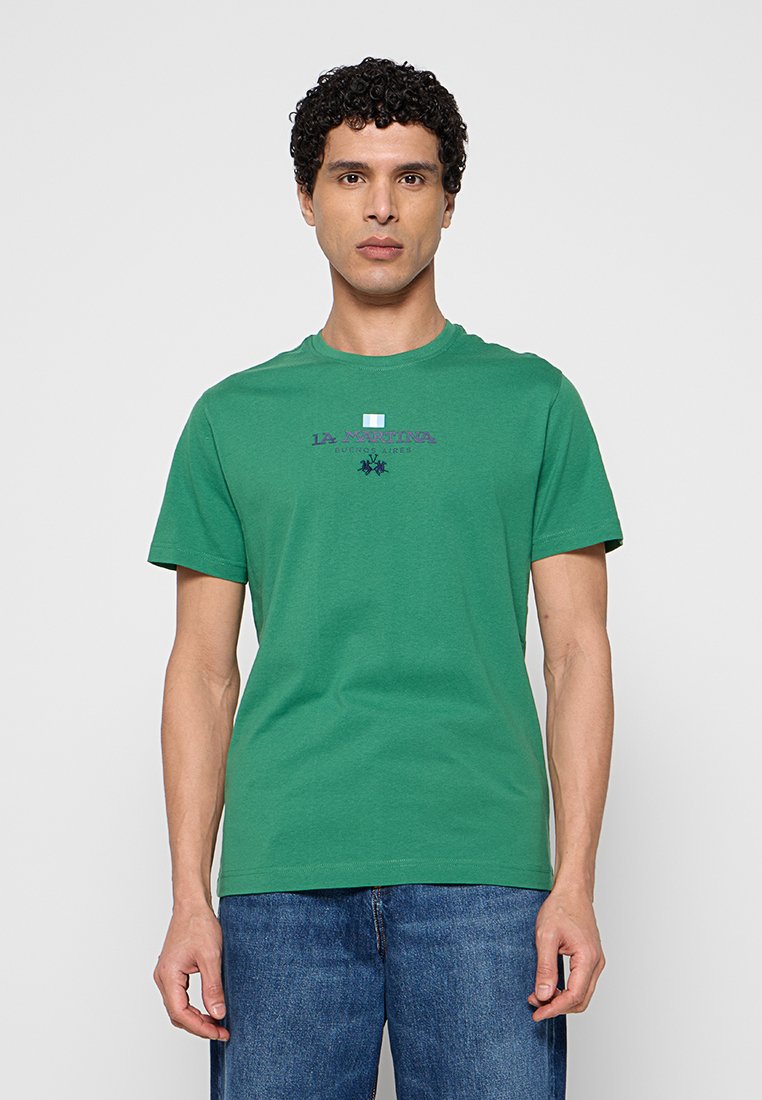 LA MARTINA T-shirt print groen