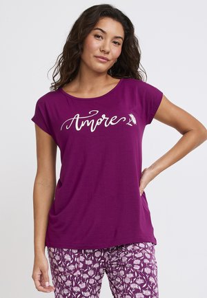 Pyjamashirt - vintage plum