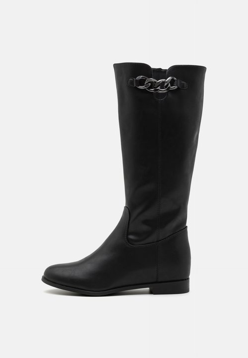 Bottes Femme Aligia En Cuir Noir à Plateforme - Pointure 38 EU - Neuves Avec Emballage