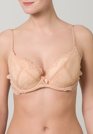 SUPERBOOST PADDED PLUNGE BRA - Krūtinę pakelianti liemenėlė - nude