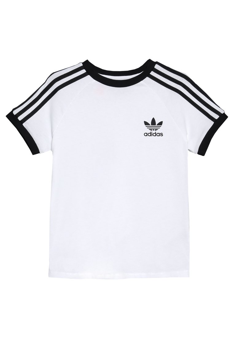 toon Steil haalbaar adidas Originals STRIPES TEE - T-shirt print - white/black/wit - Zalando.nl