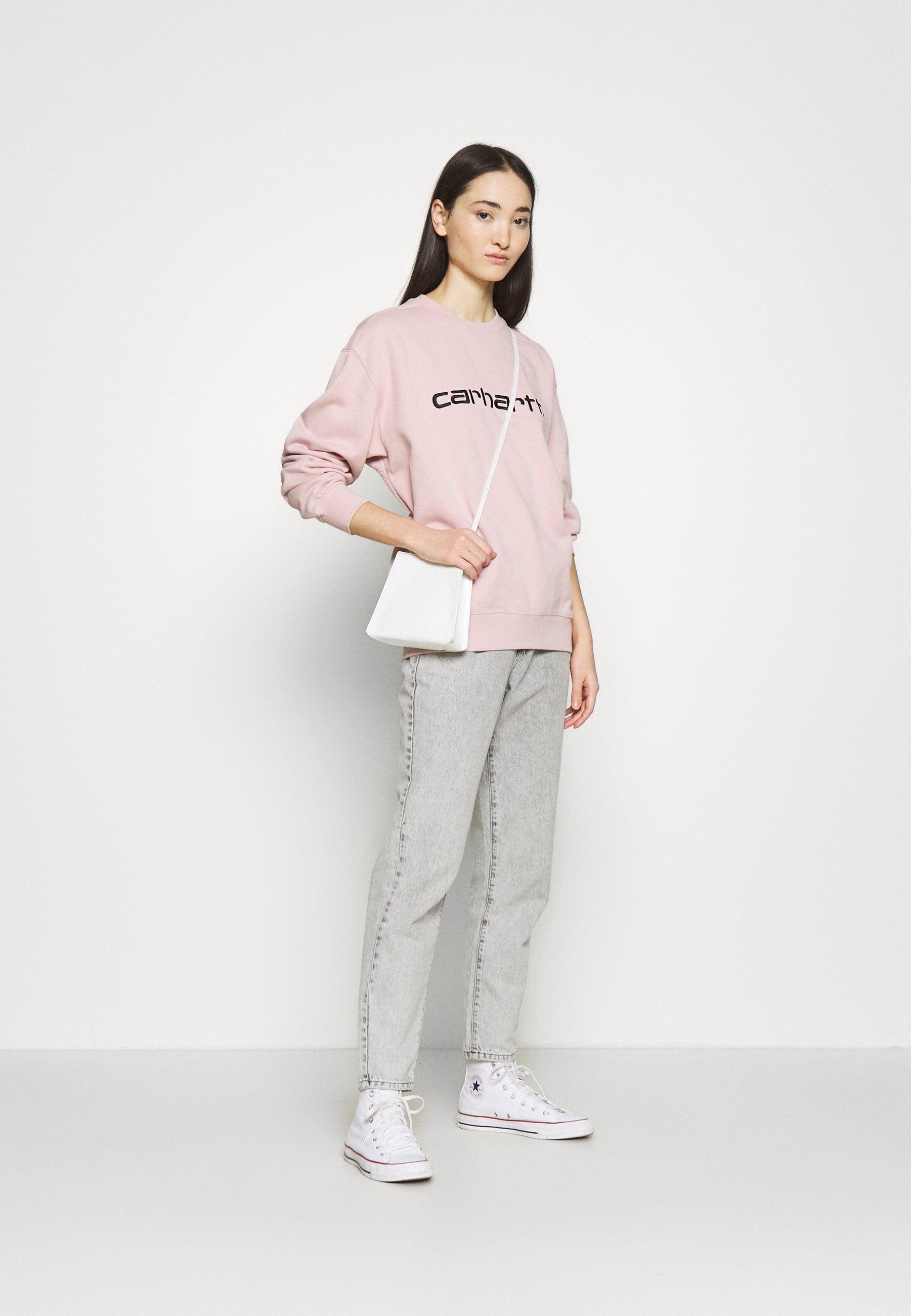 light pink carhartt sweatshirt