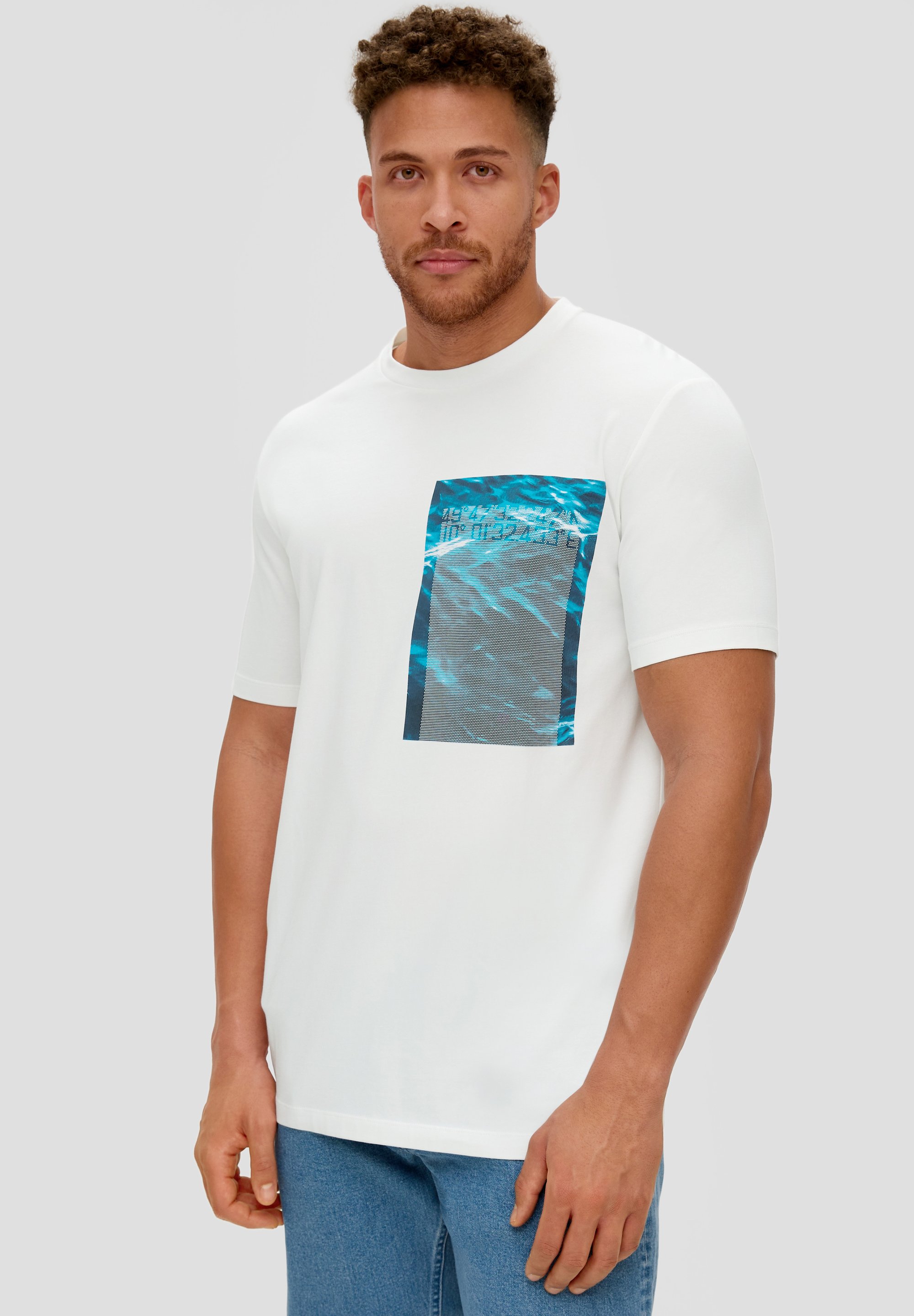 S.Oliver Q/S T-SHIRT - Herren-T-Shirt - Dunkelgrün