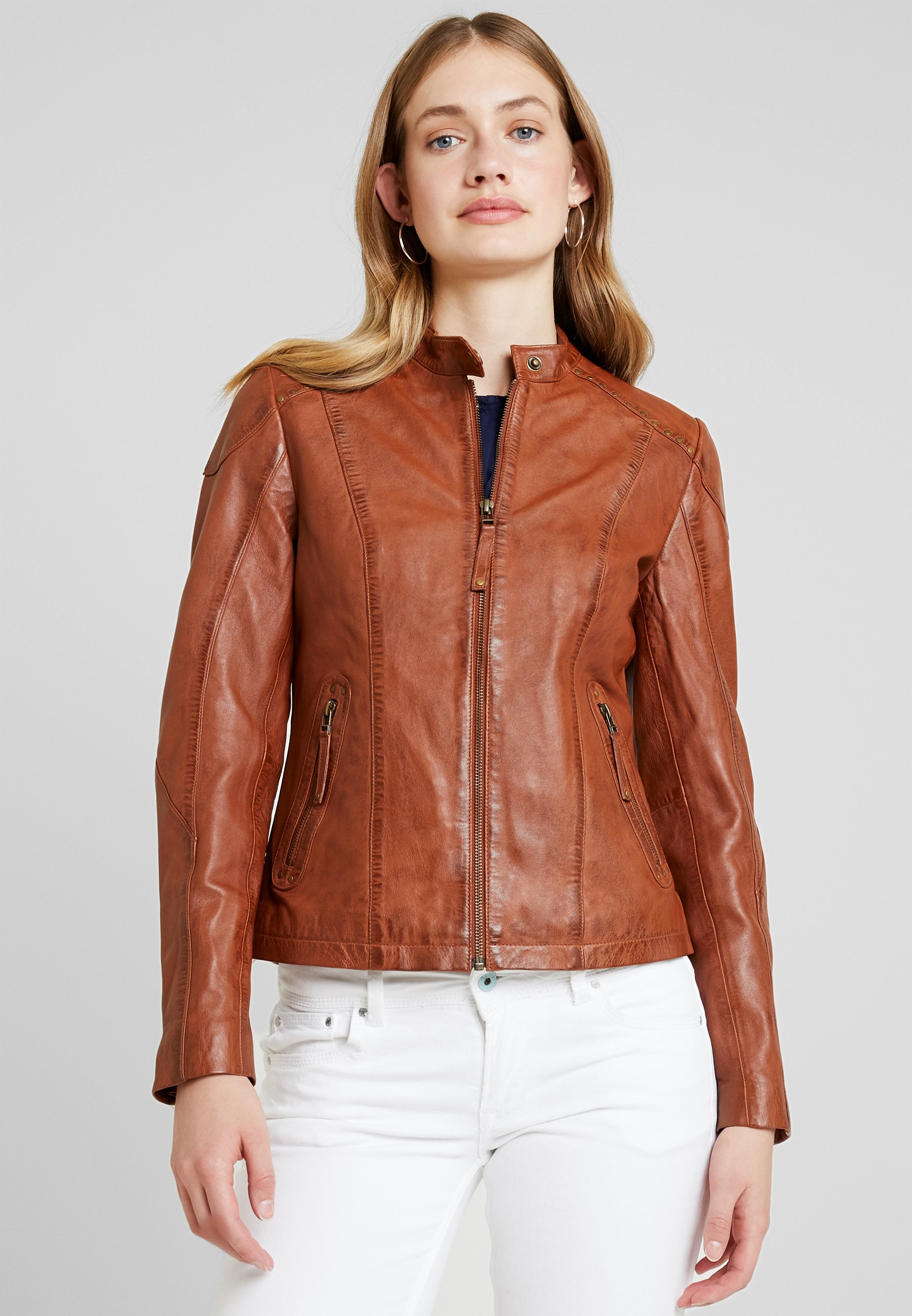 Fransa JACKET Skinnjakke ginger breadmetallic rød Fransa JACKET Skinnjakke ginger breadmetallic rød